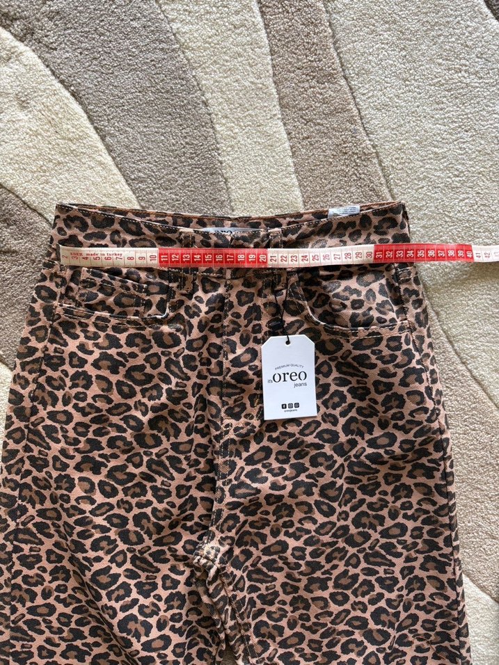 Etiketli Leopar Pantolon - Görsel 5
