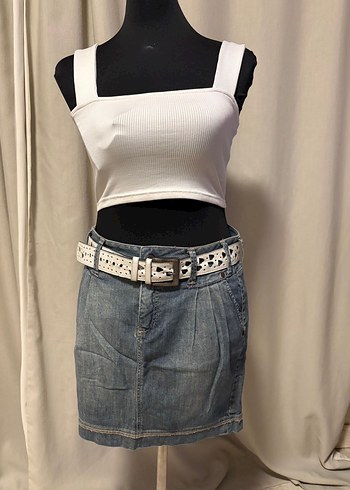 Mango Mini Kot Etek - Görsel 2