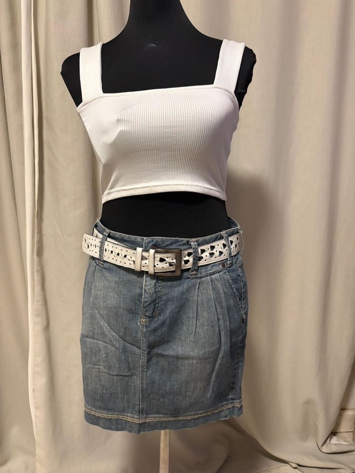 Mango Mini Kot Etek - Görsel 2