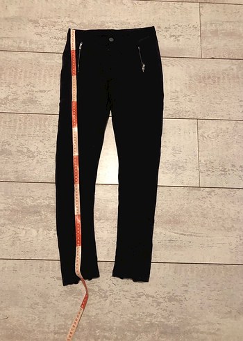 Siyah Fermuarlı Tayt - Görsel 4