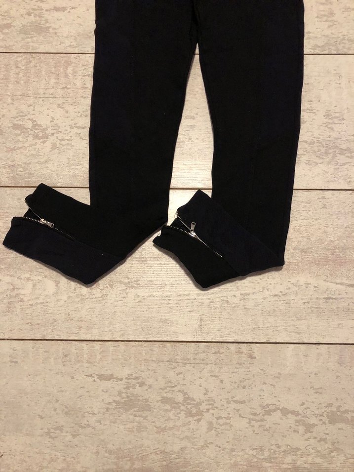 Siyah Fermuarlı Tayt - Görsel 2