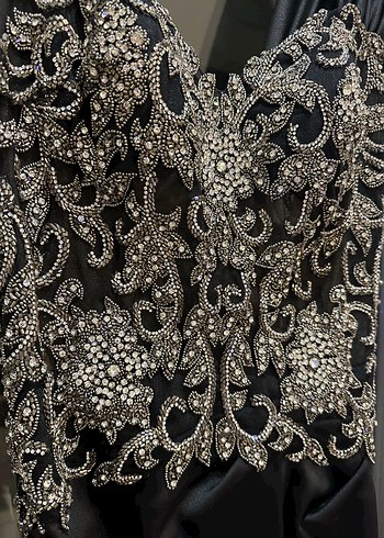 Siyah Uzun Abiye Elbise - Görsel 7