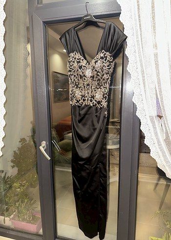 Siyah Uzun Abiye Elbise - Görsel 3