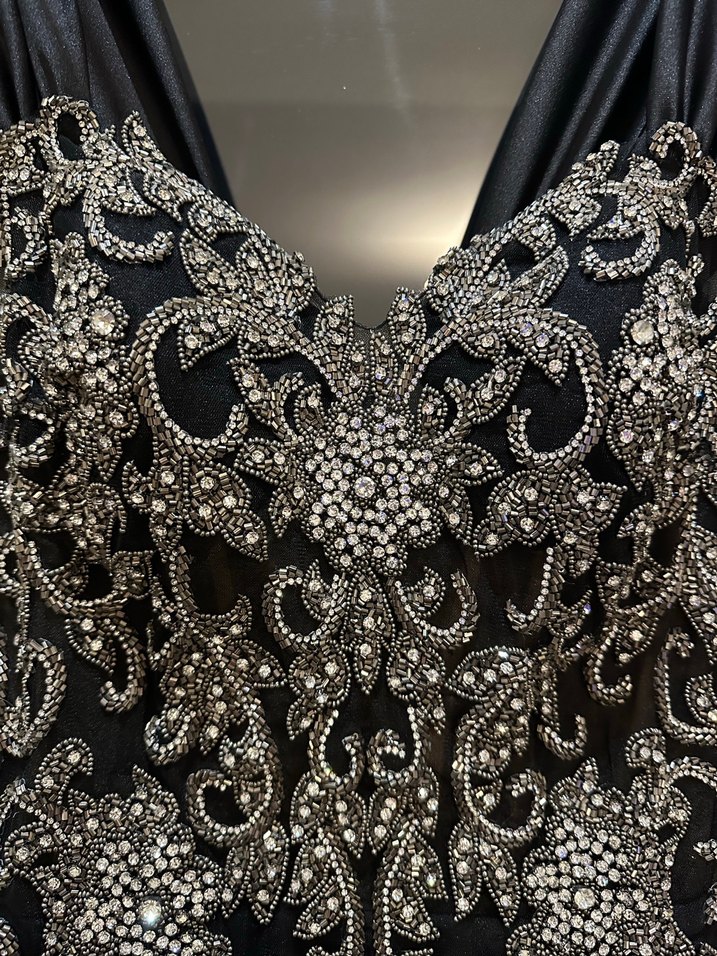 Siyah Uzun Abiye Elbise - Görsel 4