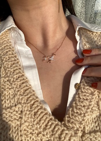 Anne - bebek tasarım 925 ayar gümüş kolye - Görsel 2