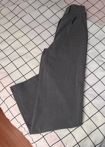 Gri Kadın Kumaş Pantolon Tokalı - Görsel 2