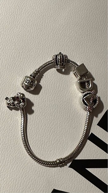 Beden gri Renk Orijinal Pandora kalp charm
