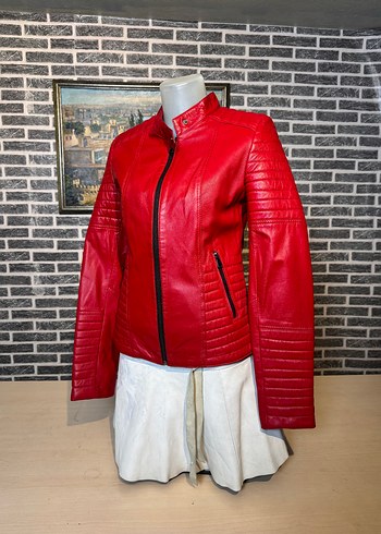 Kadın Deri Ceket Hakiki Kuzu Derisi Ceket Mont - Görsel 4