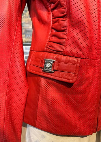 Kadın Deri Ceket Hakiki Kuzu Derisi Ceket Mont - Görsel 4