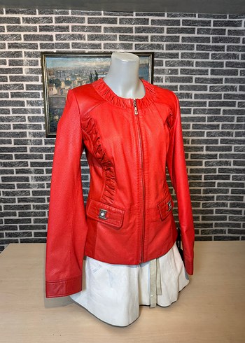 Kadın Deri Ceket Hakiki Kuzu Derisi Ceket Mont - Görsel 2