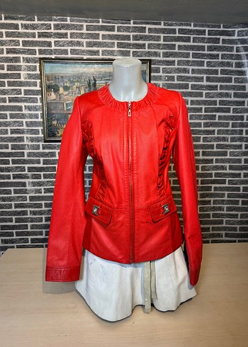 Kadın Deri Ceket Hakiki Kuzu Derisi Ceket Mont - Görsel 5