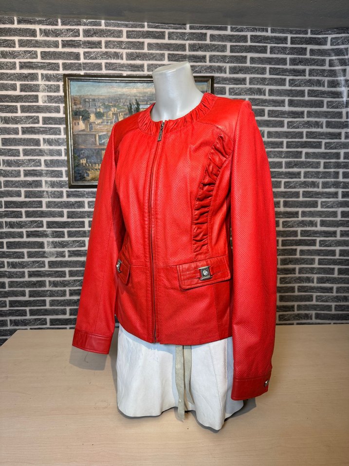 Kadın Deri Ceket Hakiki Kuzu Derisi Ceket Mont - Görsel 3