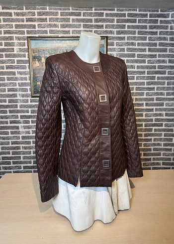 Kadın Deri Ceket Hakiki Kuzu Derisi Ceket Mont - Görsel 2