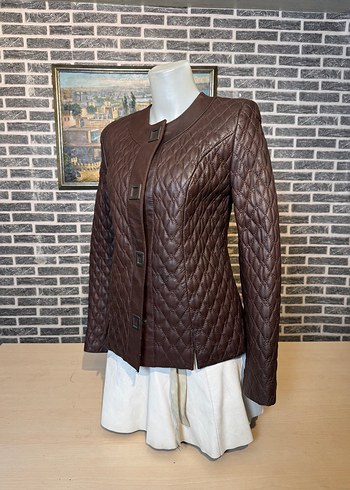 Kadın Deri Ceket Hakiki Kuzu Derisi Ceket Mont - Görsel 3