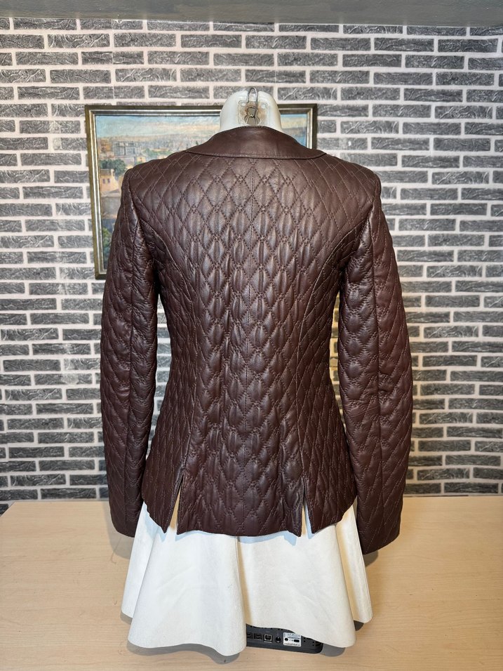 Kadın Deri Ceket Hakiki Kuzu Derisi Ceket Mont - Görsel 4