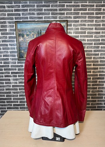 Kadın Deri Ceket Hakiki Kuzu Derisi Ceket Mont - Görsel 4