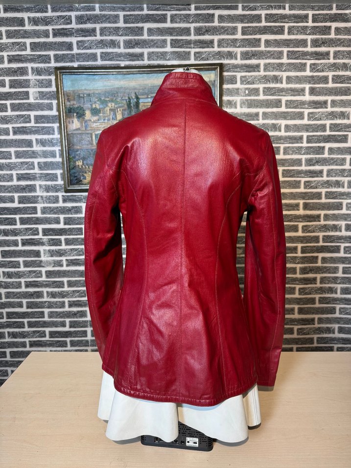 Kadın Deri Ceket Hakiki Kuzu Derisi Ceket Mont - Görsel 4