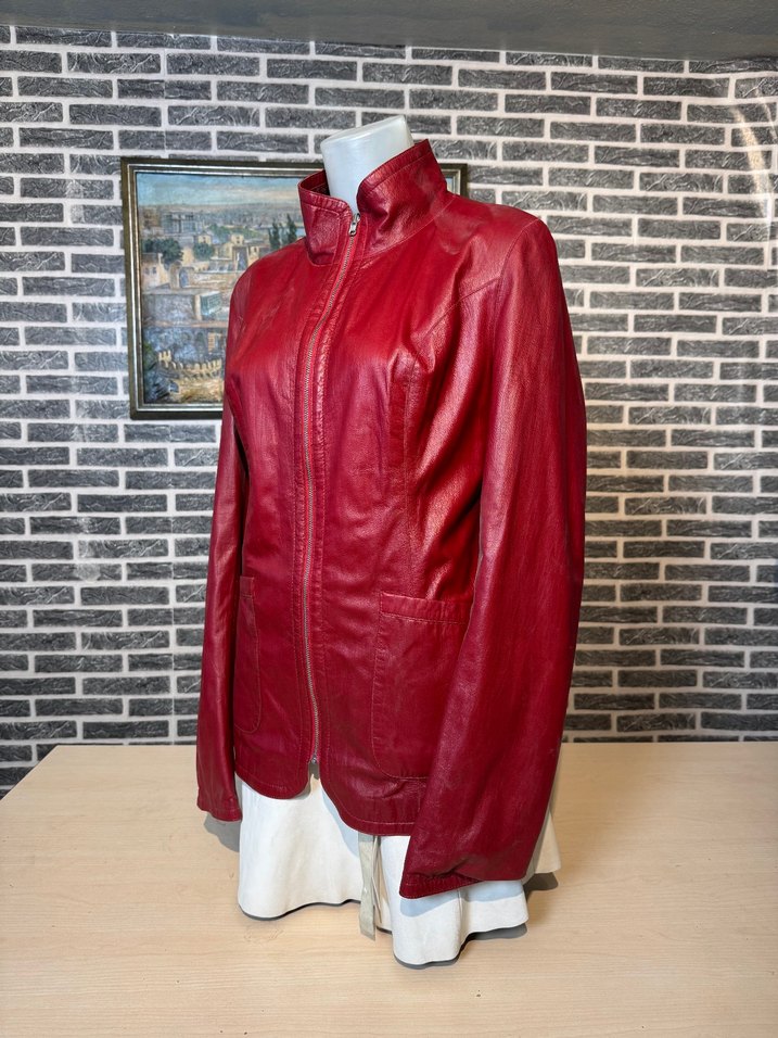 Kadın Deri Ceket Hakiki Kuzu Derisi Ceket Mont - Görsel 3