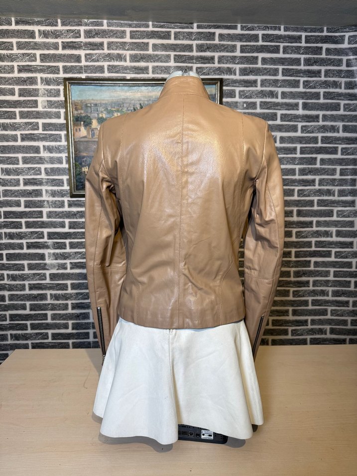 Kadın Deri Ceket Hakiki Kuzu Derisi Ceket Mont - Görsel 4