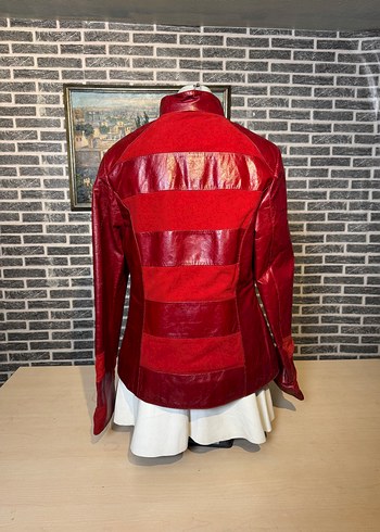 Kadın Deri Ceket Hakiki Kuzu Derisi Ceket Mont - Görsel 4