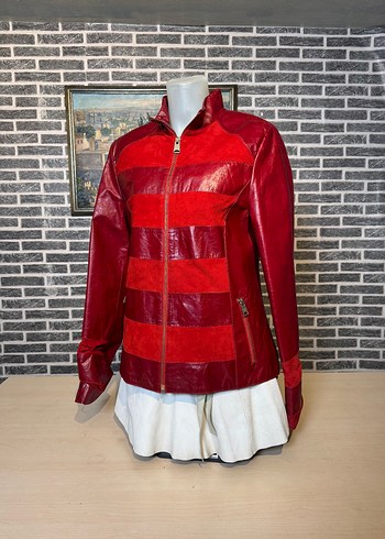 Kadın Deri Ceket Hakiki Kuzu Derisi Ceket Mont - Görsel 3