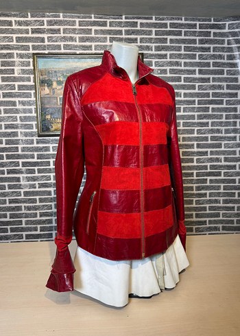 Kadın Deri Ceket Hakiki Kuzu Derisi Ceket Mont - Görsel 2