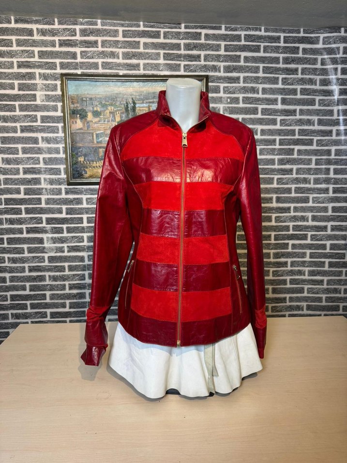 Kadın Deri Ceket Hakiki Kuzu Derisi Ceket Mont - Görsel 5