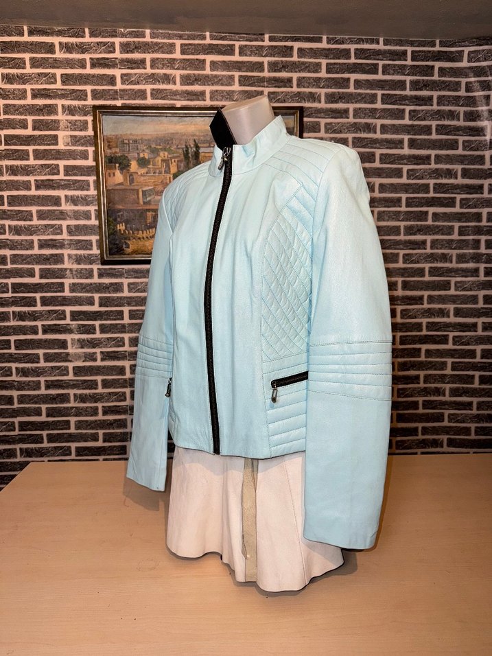 Kadın Deri Ceket Hakiki Kuzu Derisi Ceket Mont - Görsel 3