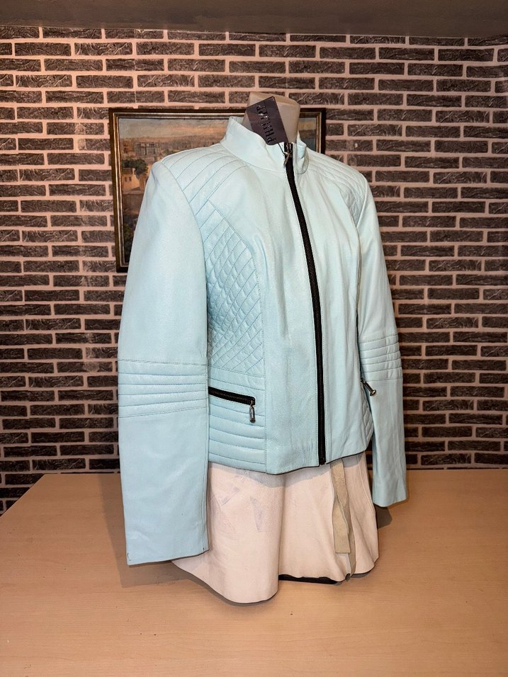 Kadın Deri Ceket Hakiki Kuzu Derisi Ceket Mont - Görsel 2