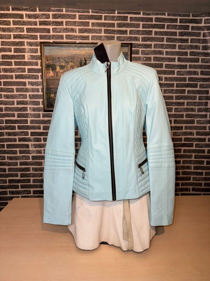 Kadın Deri Ceket Hakiki Kuzu Derisi Ceket Mont - Görsel 5