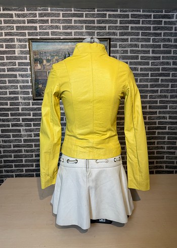 Kadın Deri Ceket Hakiki Kuzu Derisi Ceket Mont - Görsel 4