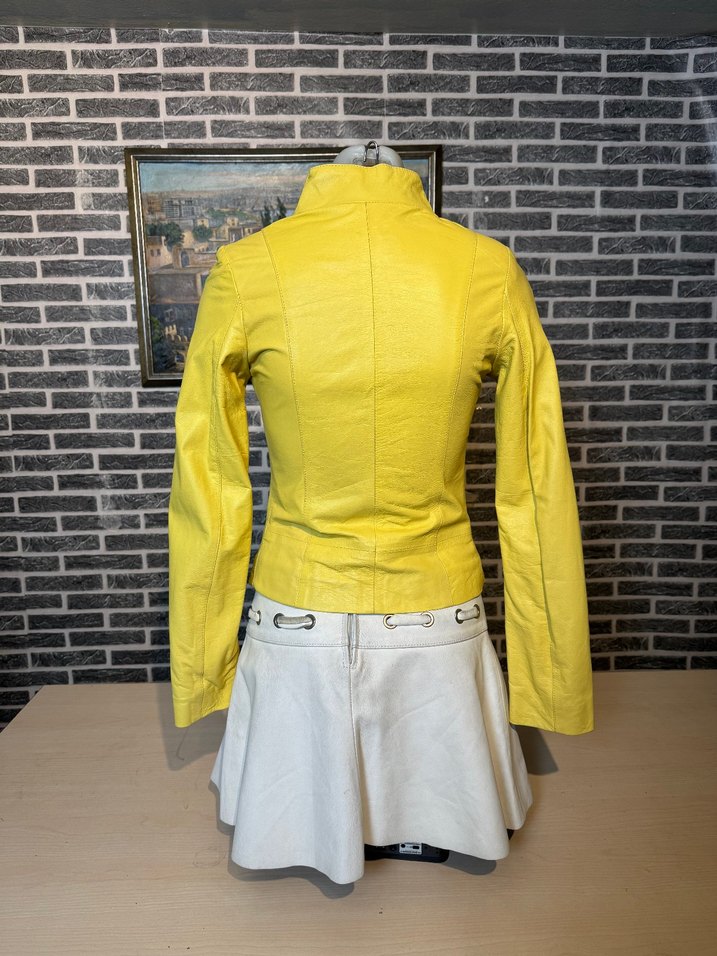 Kadın Deri Ceket Hakiki Kuzu Derisi Ceket Mont - Görsel 4