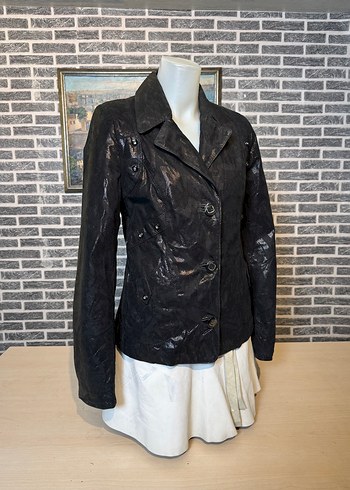 Kadın Deri Ceket Hakiki Kuzu Derisi Ceket Mont - Görsel 2