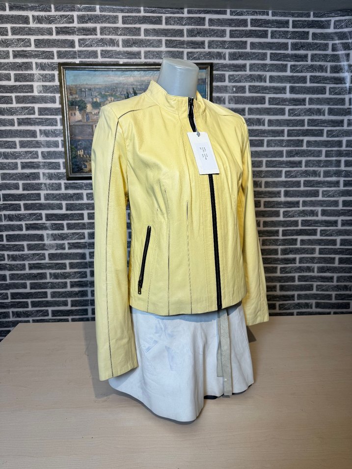 Kadın Deri Ceket Hakiki Kuzu Derisi Ceket Mont - Görsel 2