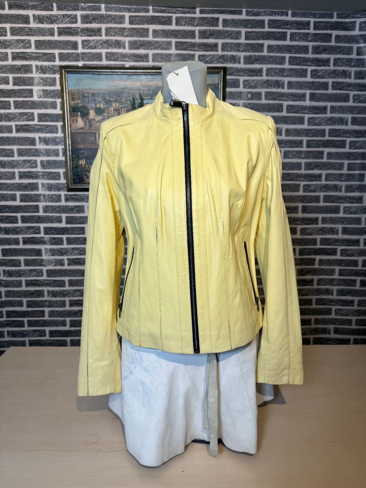 Kadın Deri Ceket Hakiki Kuzu Derisi Ceket Mont - Görsel 5