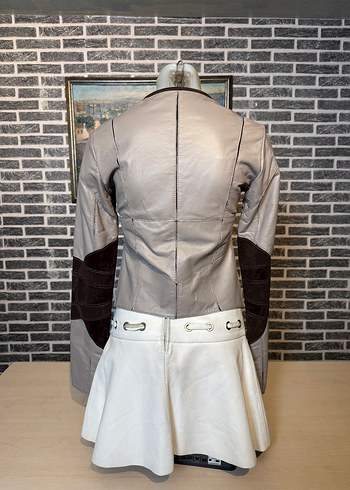 Kadın Deri Ceket Hakiki Kuzu Derisi Ceket Mont - Görsel 4