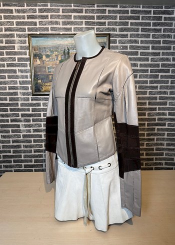 Kadın Deri Ceket Hakiki Kuzu Derisi Ceket Mont - Görsel 3