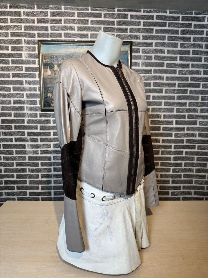 Kadın Deri Ceket Hakiki Kuzu Derisi Ceket Mont - Görsel 2