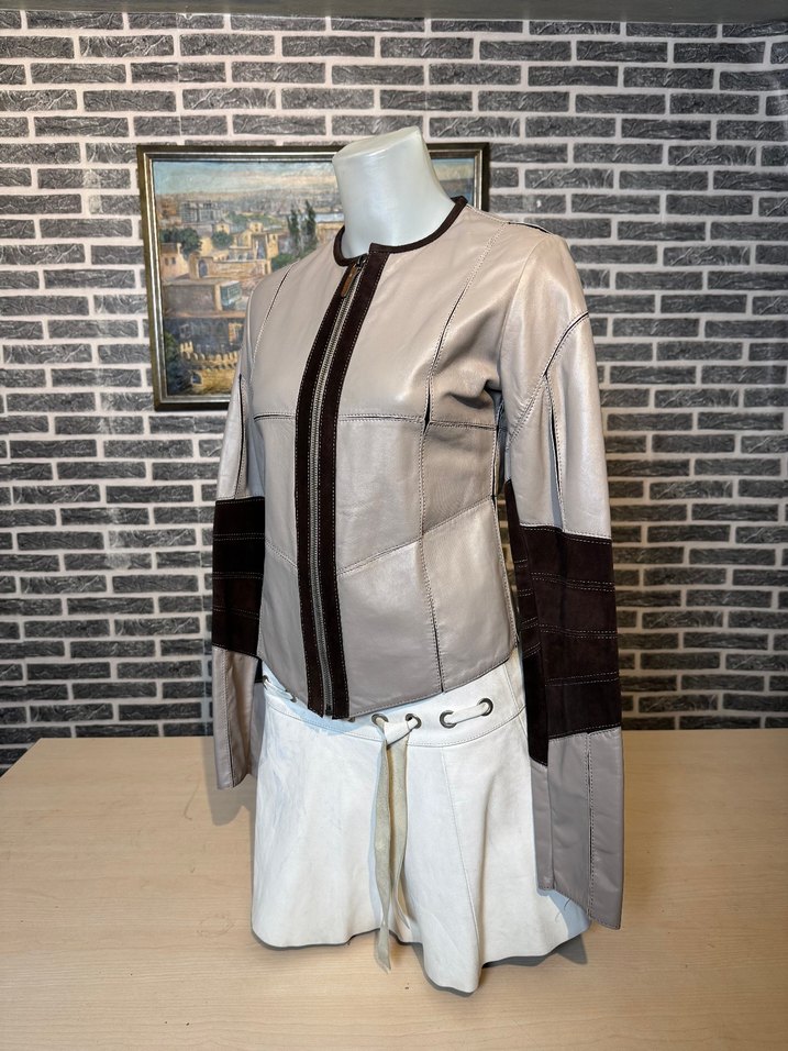 Kadın Deri Ceket Hakiki Kuzu Derisi Ceket Mont - Görsel 3