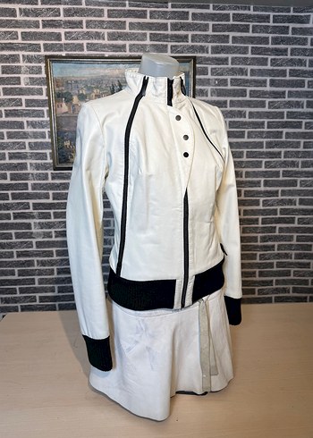 Kadın Deri Ceket Hakiki Kuzu Derisi Ceket Mont - Görsel 2