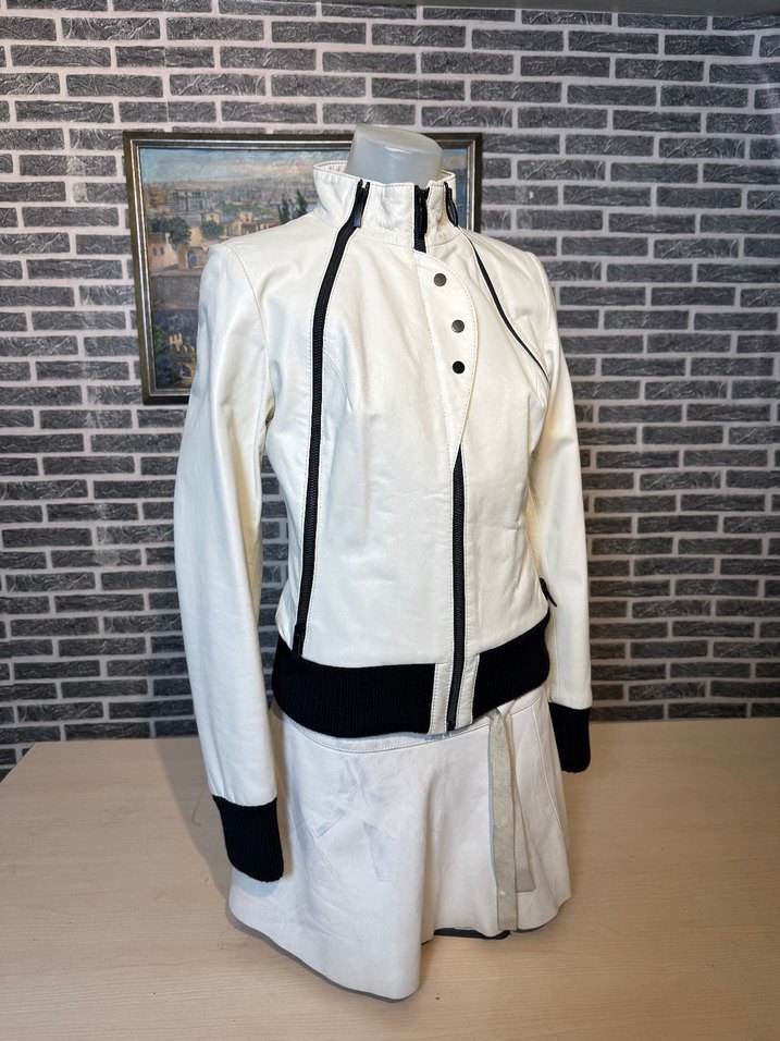 Kadın Deri Ceket Hakiki Kuzu Derisi Ceket Mont - Görsel 2