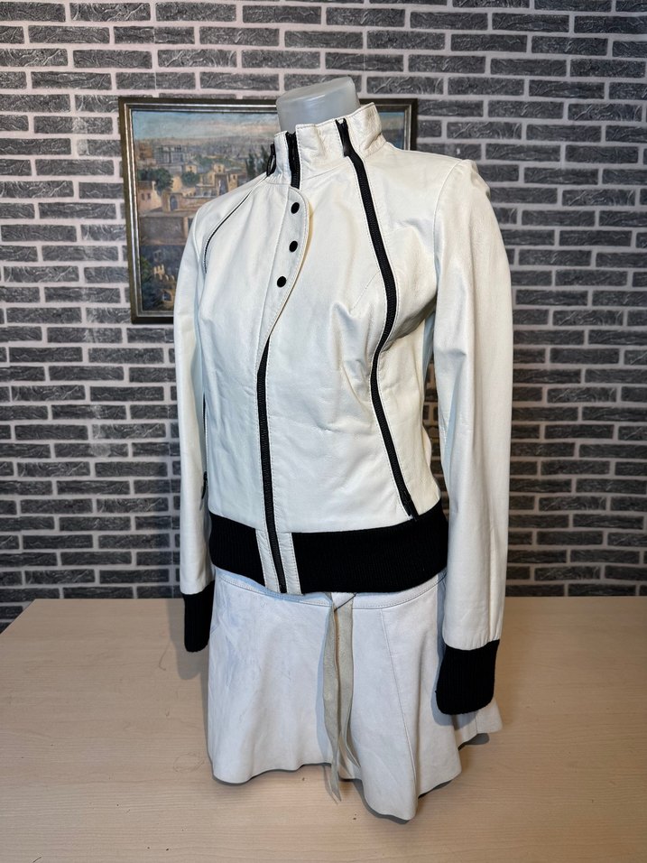 Kadın Deri Ceket Hakiki Kuzu Derisi Ceket Mont - Görsel 3