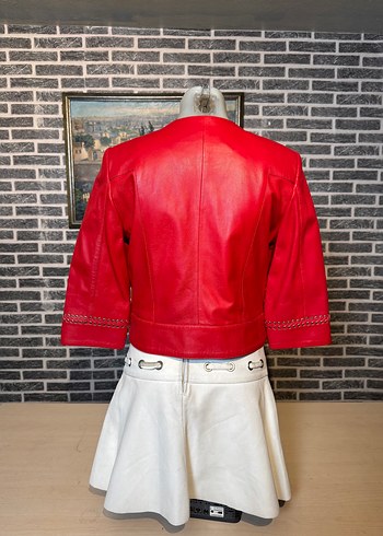 Kadın Deri Ceket Hakiki Kuzu Derisi Ceket Mont - Görsel 4