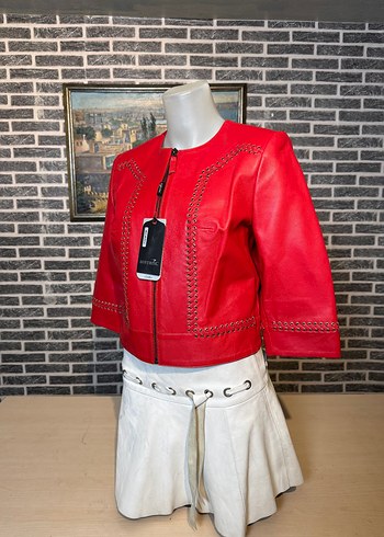 Kadın Deri Ceket Hakiki Kuzu Derisi Ceket Mont - Görsel 3