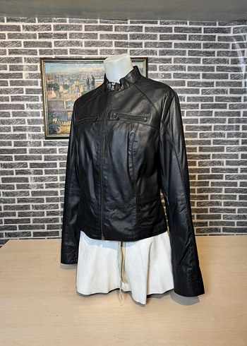 Kadın Deri Ceket Hakiki Kuzu Derisi Ceket Mont - Görsel 3