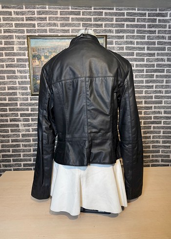 Kadın Deri Ceket Hakiki Kuzu Derisi Ceket Mont - Görsel 4