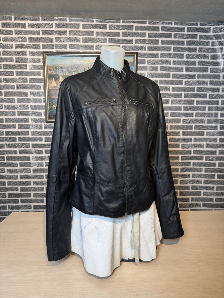 Kadın Deri Ceket Hakiki Kuzu Derisi Ceket Mont - Görsel 2