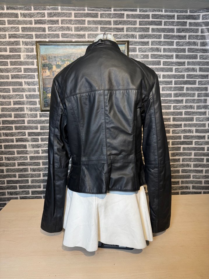 Kadın Deri Ceket Hakiki Kuzu Derisi Ceket Mont - Görsel 4