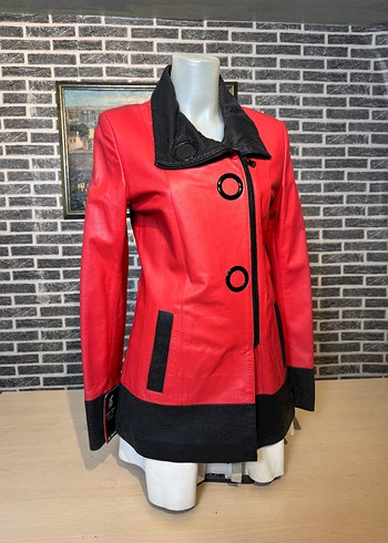 Kadın Deri Ceket Hakiki Kuzu Derisi Ceket Mont - Görsel 2