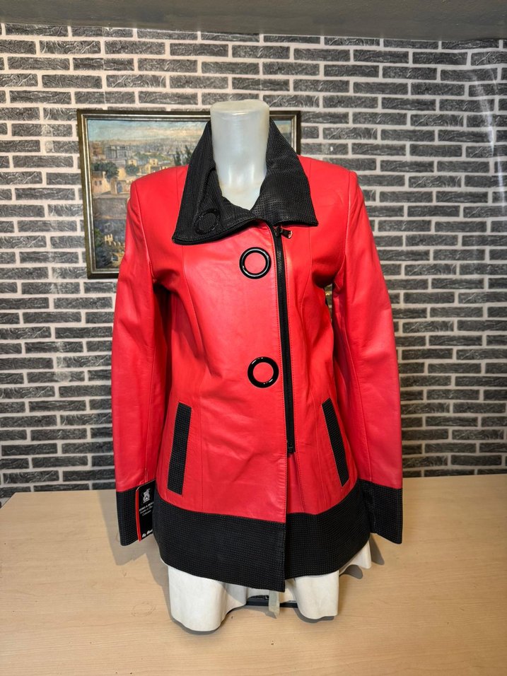 Kadın Deri Ceket Hakiki Kuzu Derisi Ceket Mont - Görsel 5